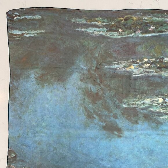 The Art Institute of Chicago 35" x 35" Claude Monet Print Fabric Scarf no tags - Picture 8 of 9